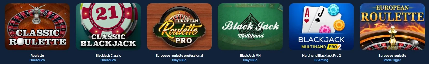 JaaBet Casino Tafelspellen